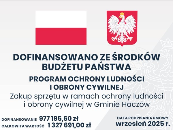 Zakup sprzętu w ramach Programu Ochrony Ludności i Obrony Cywilnej