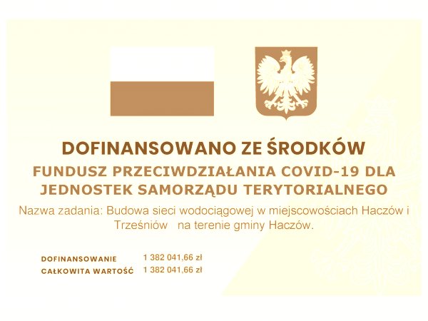 Informacja o projekcie z udziałem środków zewnętrznych - Budowa sieci wodociągowej