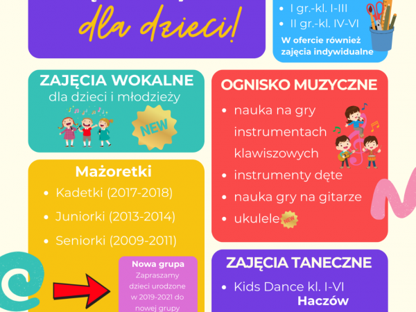 Oferta zajęć GOKiW - dla dzieci i dorosłych