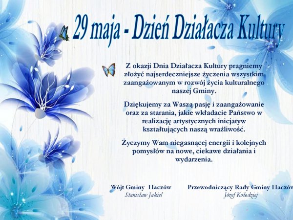 Dzień Działacza Kultury - 29 maja 2025 r.