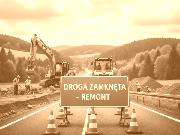 Zamknięcie drogi w Malinówce