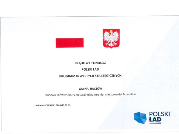 Dofinansowanie budowy infrastruktury kulturalnej w Trześniowie