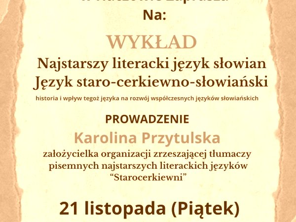 Wykład - najstarszy język słowian