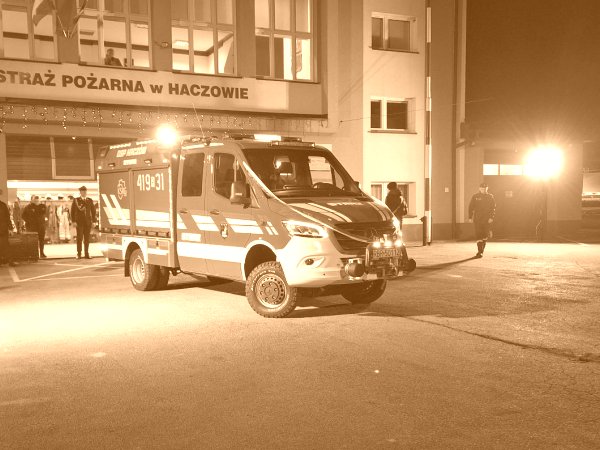 Uroczyste powitanie nowego wozu w OSP Haczów