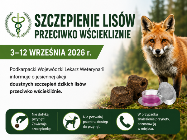 Szczepienie lisów - jesień 2026 r.
