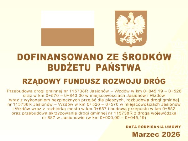 Przebudowa drogi Jasionów – Wzdów