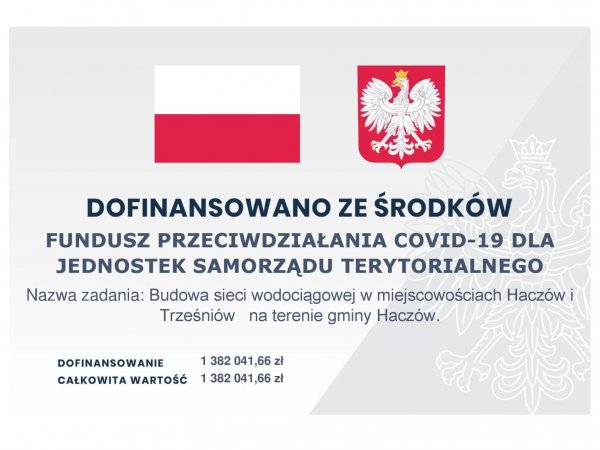 Informacja o projekcie z udziałem środków zewnętrznych - Budowa sieci wodociągowej