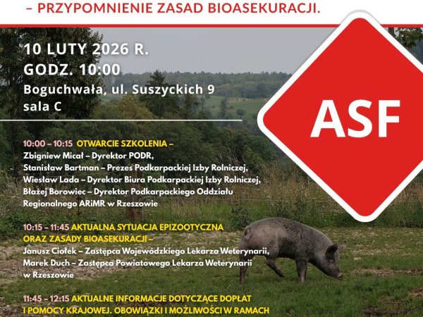 ASF - szkolenie 10 lutego 2026 r.