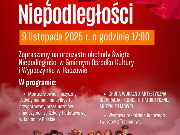 9 listopada - koncert z okazji Święta Niepodległości