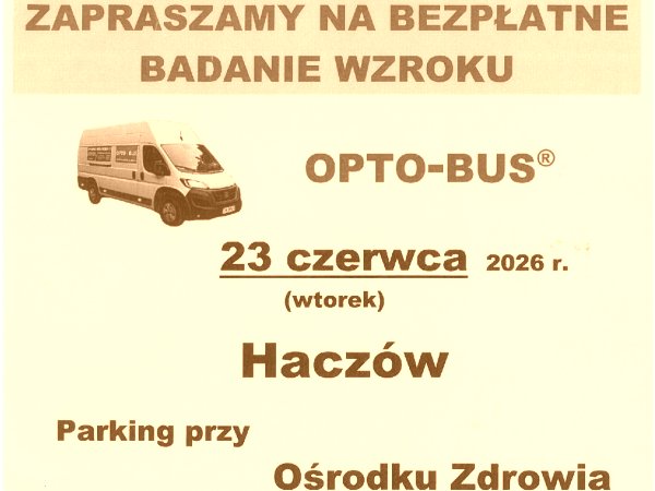 Bezpłatne badanie wzroku - Haczów 23-06-2026 r.