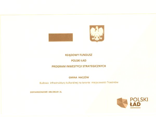 Dofinansowanie budowy infrastruktury kulturalnej w Trześniowie